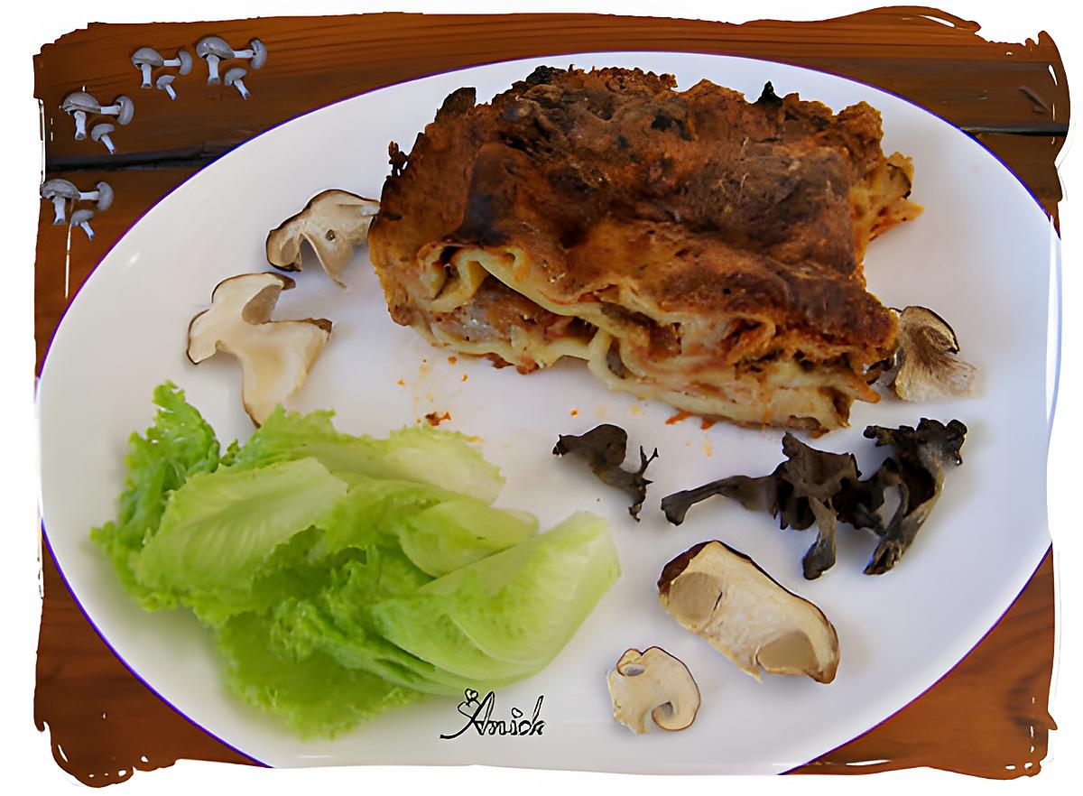 recette Lasagnes aux champignons forestiers