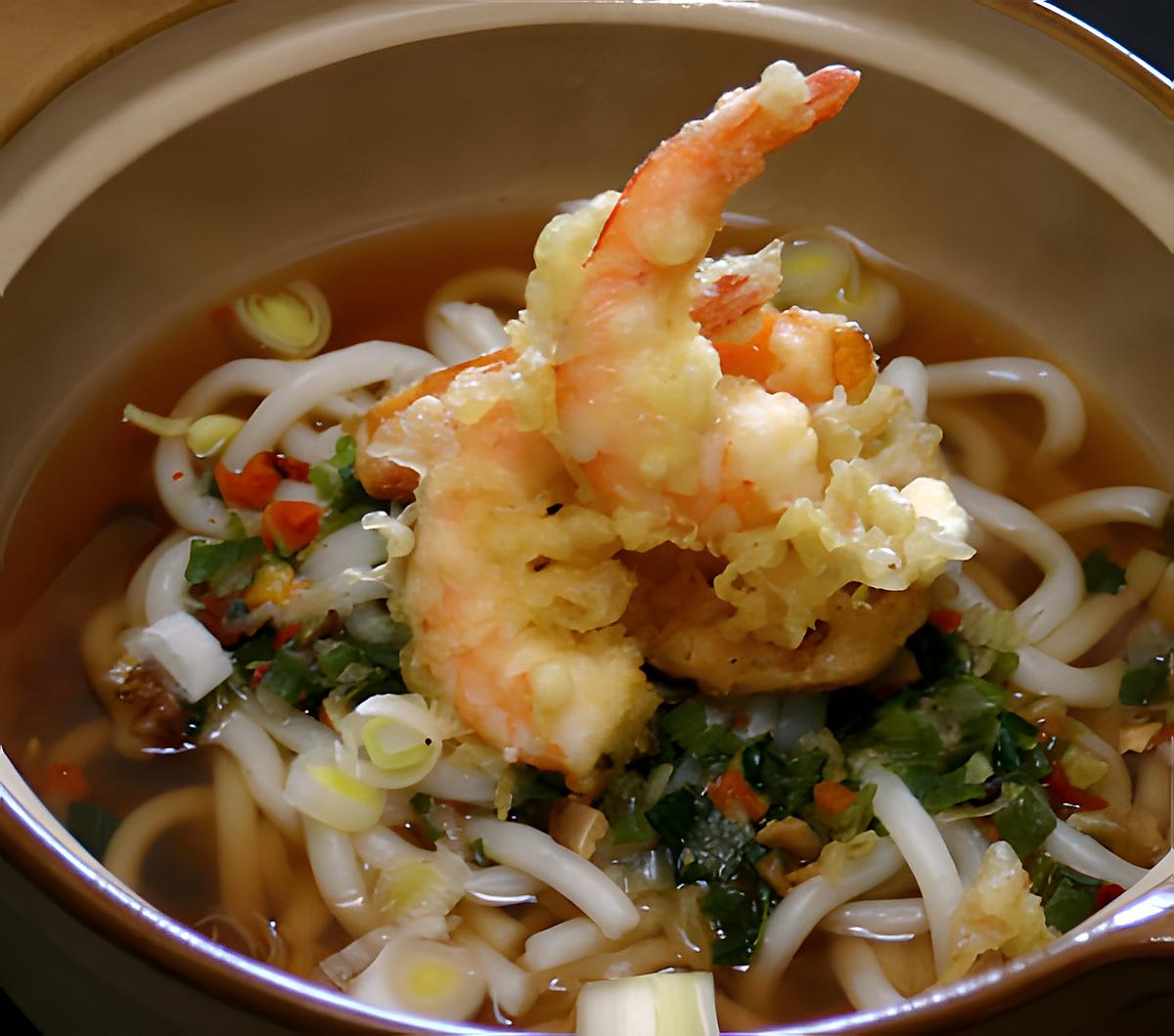 recette Tempura Udon (Nouilles et Beignets Japonais)