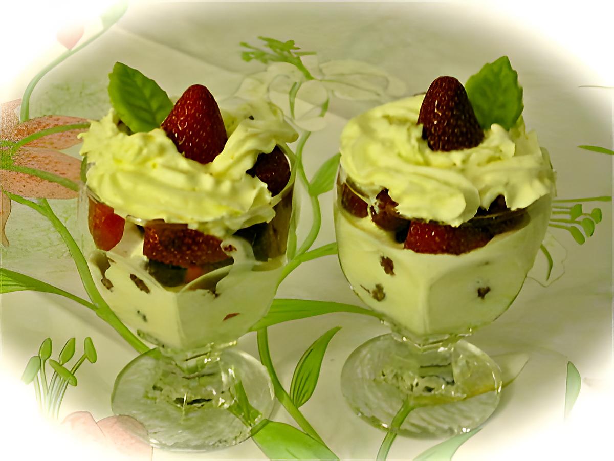 recette VERRINE FRAISES- FRAMBOISES EXPRESS .