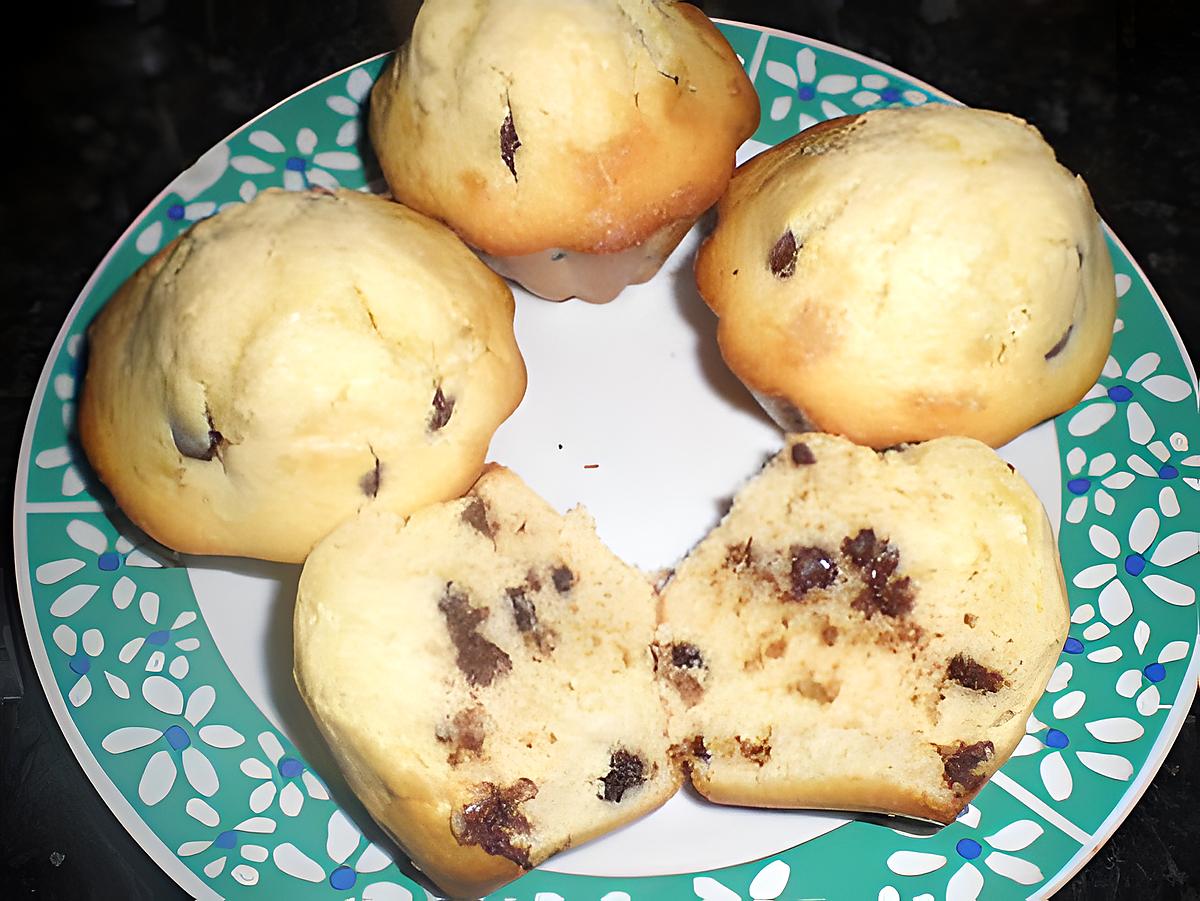 recette muffins aux pépites de chocolat