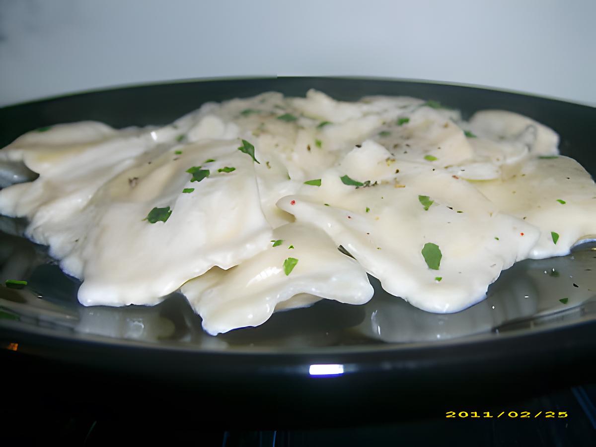 recette raviolis à la crème de parmesan