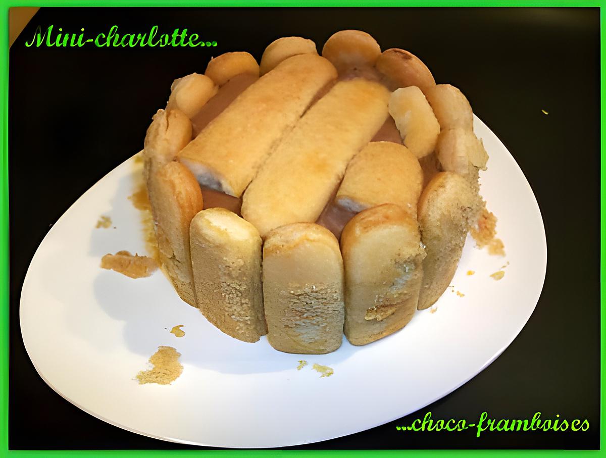 recette Mini-charlotte choco-framboises