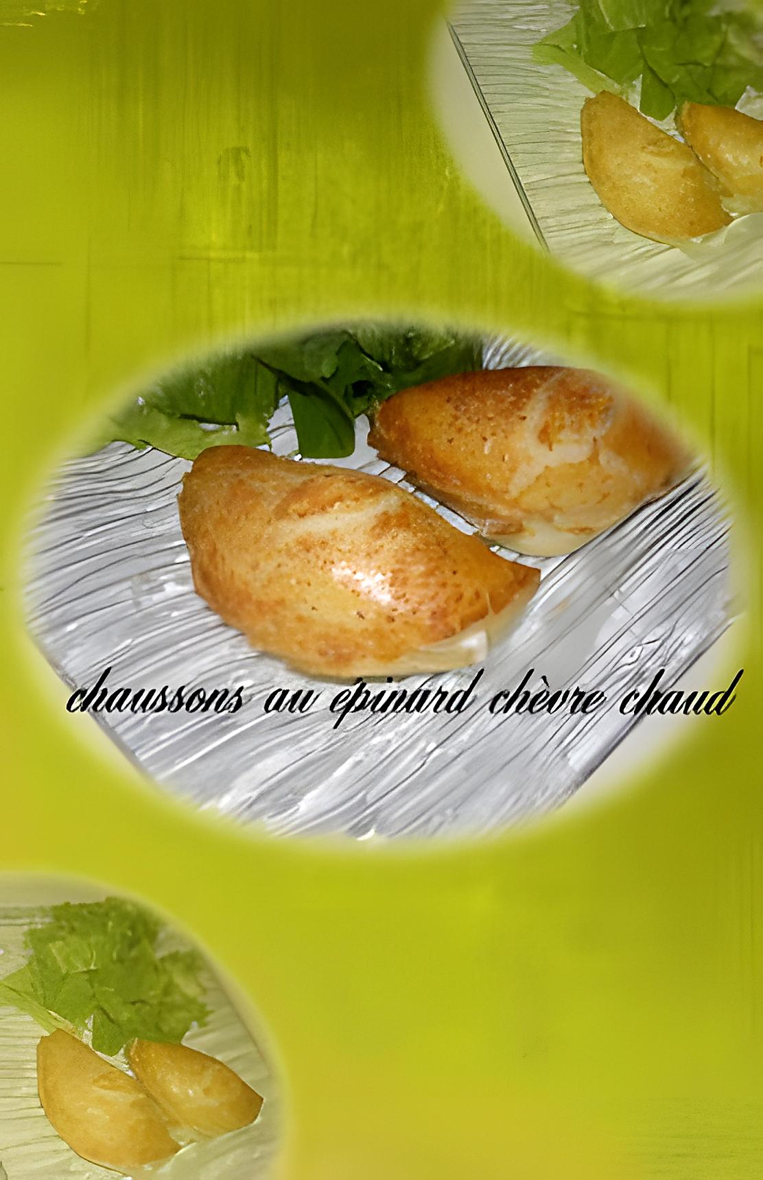 recette chaussons épinard chèvre chaud