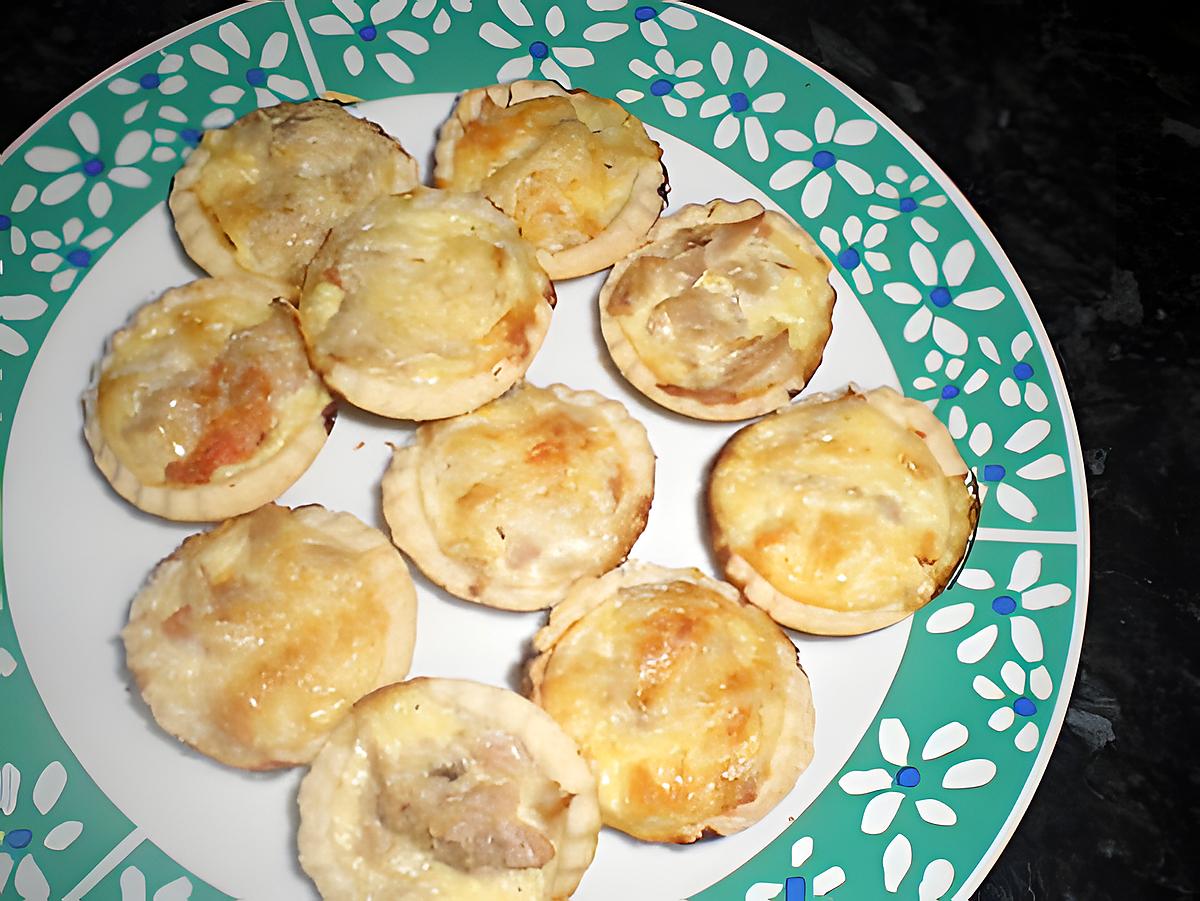 recette mini quiche au thon et a la tomate