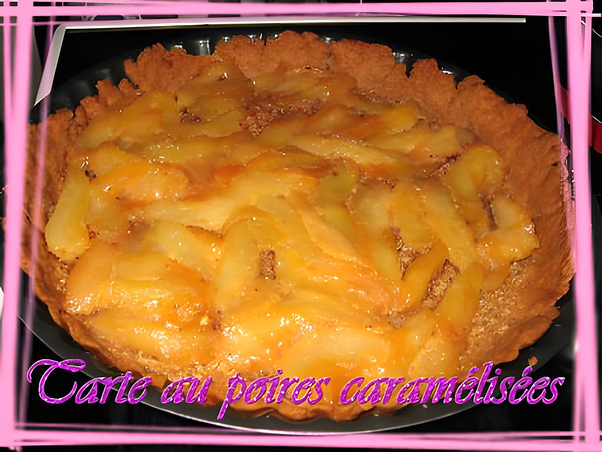 recette Tarte au poires caramélisées