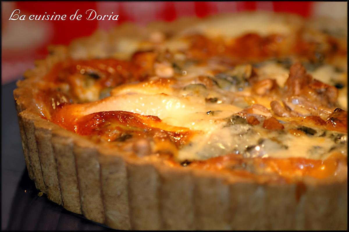 recette tarte au roquefort et à la poire