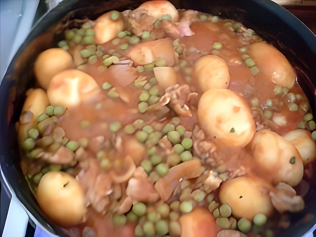 recette veau aux petits pois