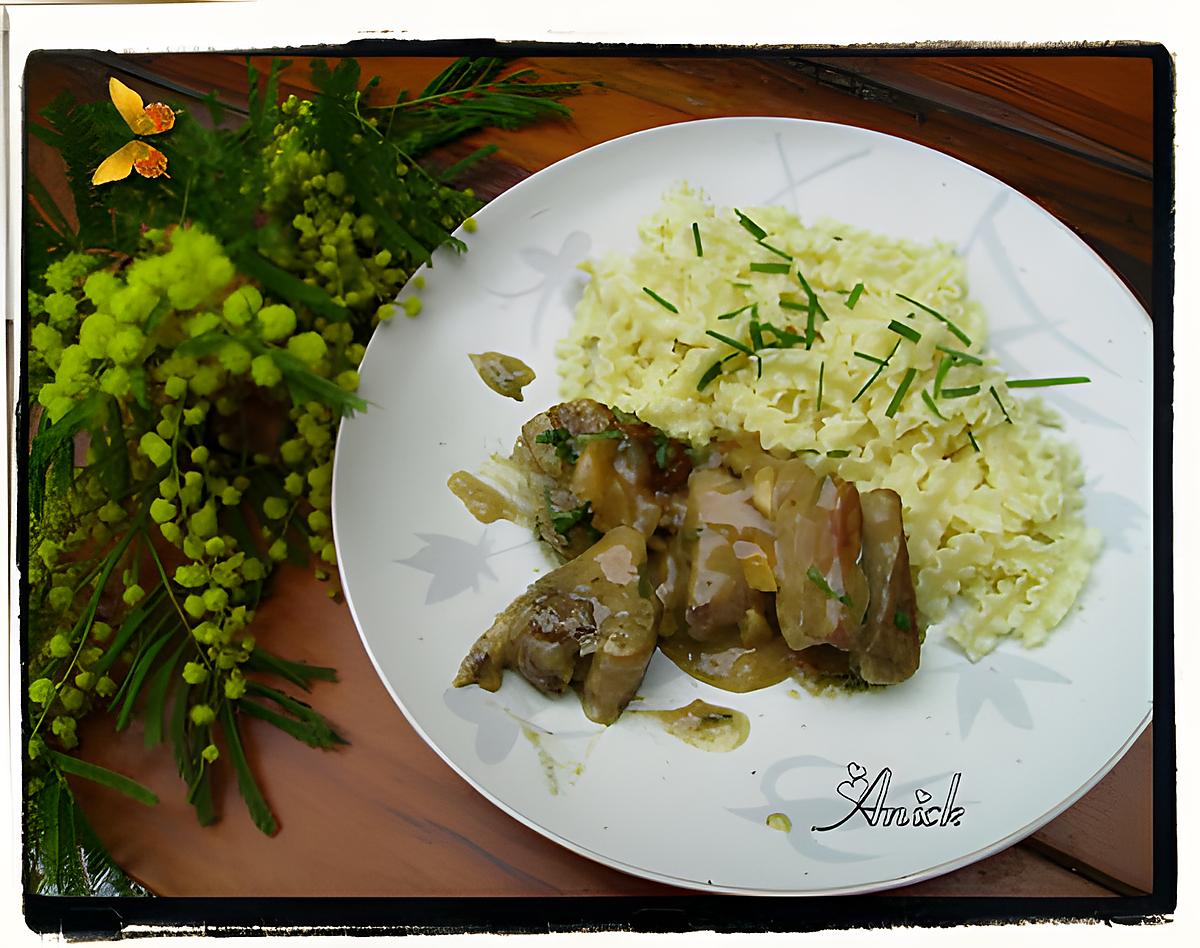 recette Sauté de veau à l’ail et à la ciboulette