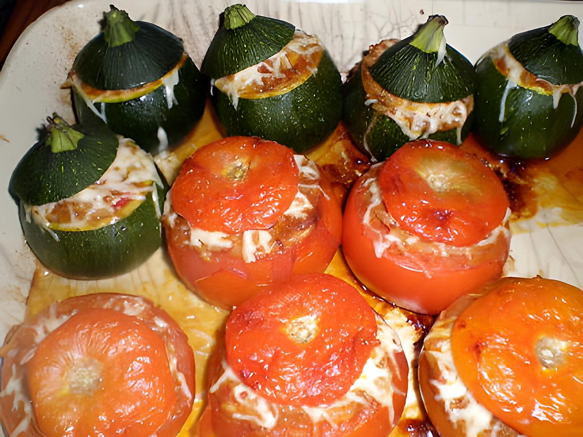 recette courgettes et tomates farcies