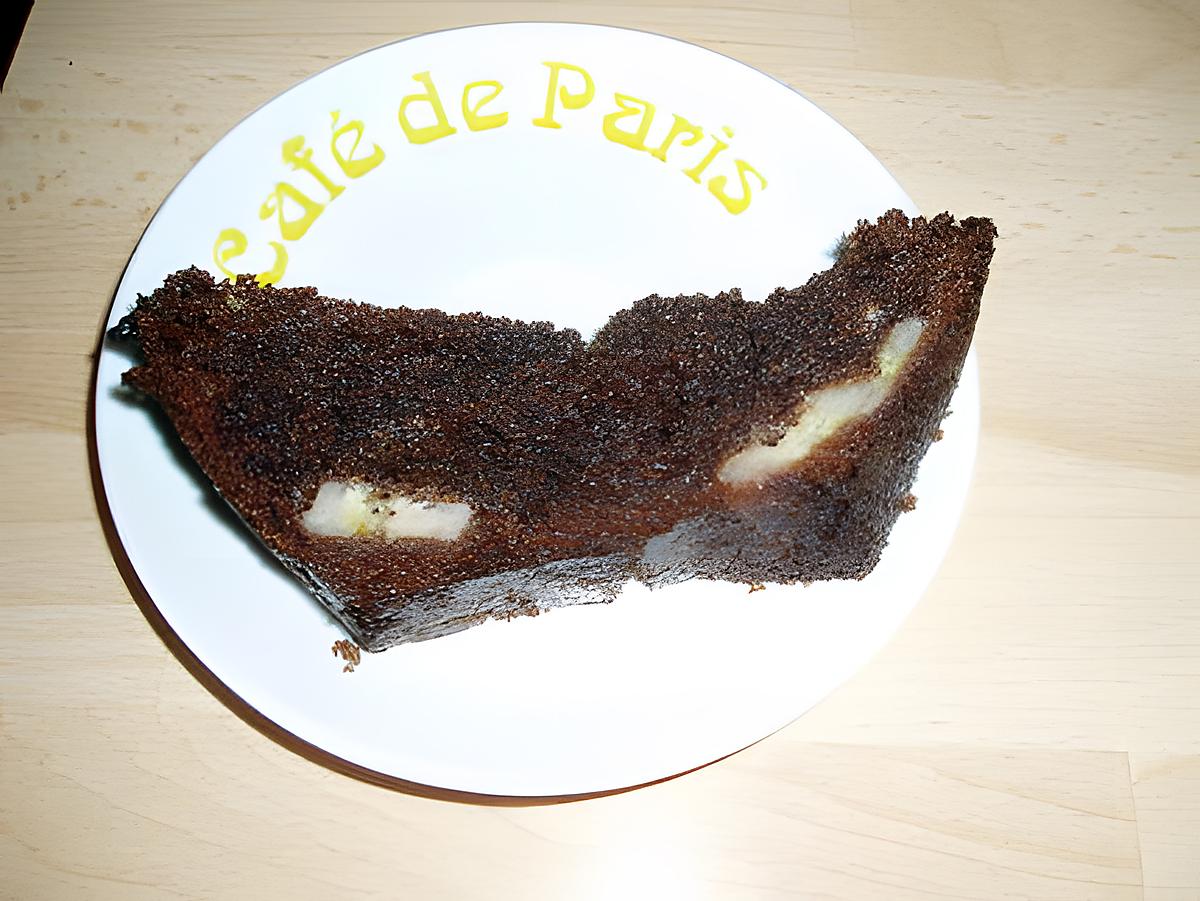 recette fondant au chocolat banane et pate d'amande