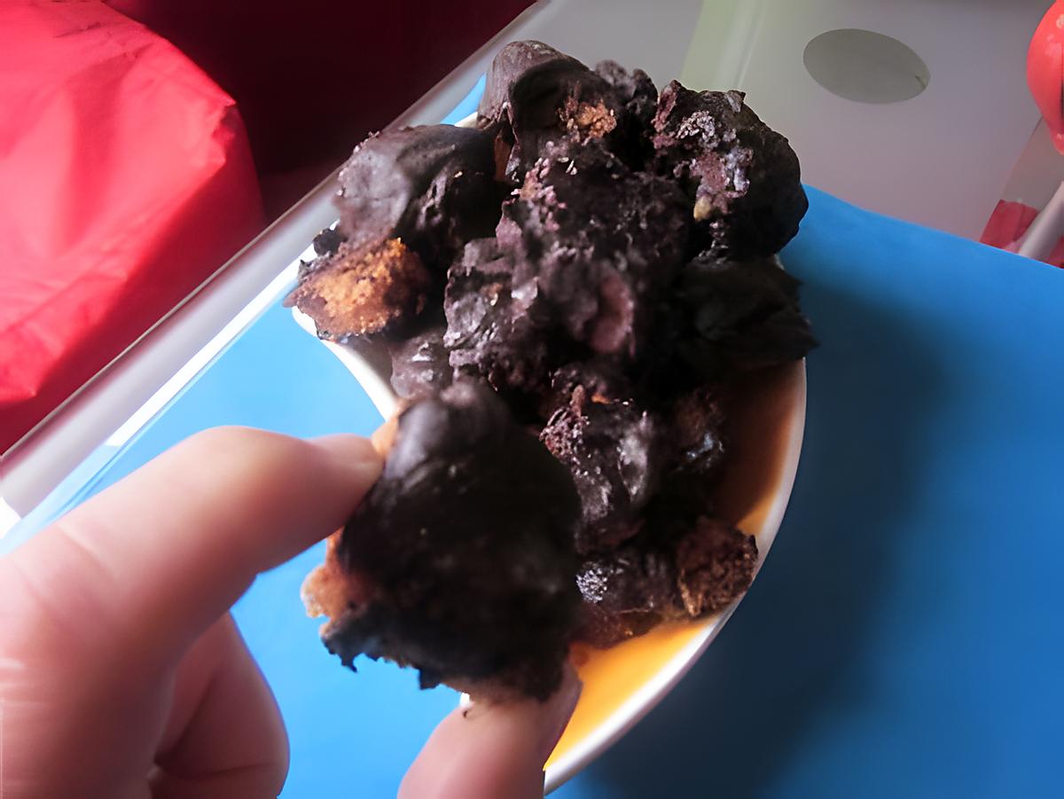 recette BONBONS DE PAIN D EPICES AU CHOCOLAT (réalisés par ma fille de 7 ans)