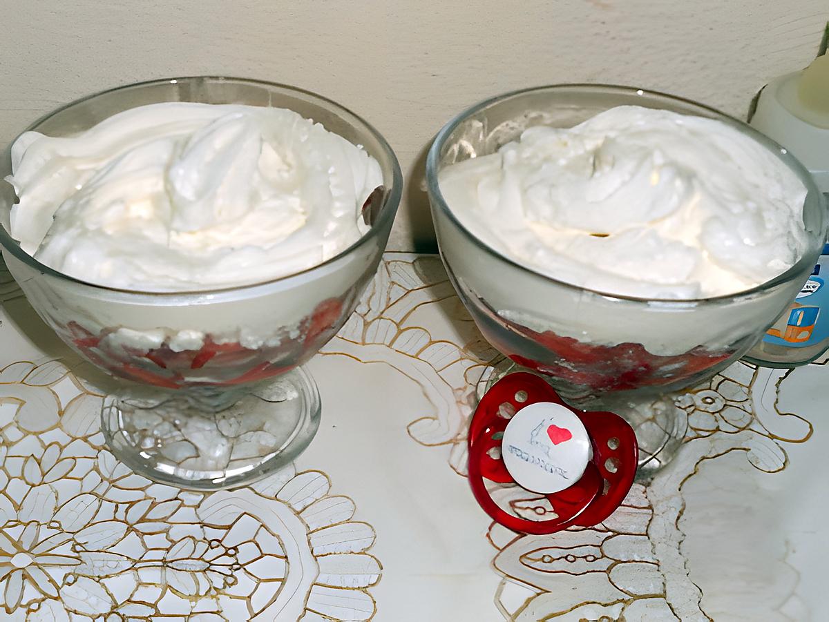 recette Fraise au sucre-grenadine-chantilly