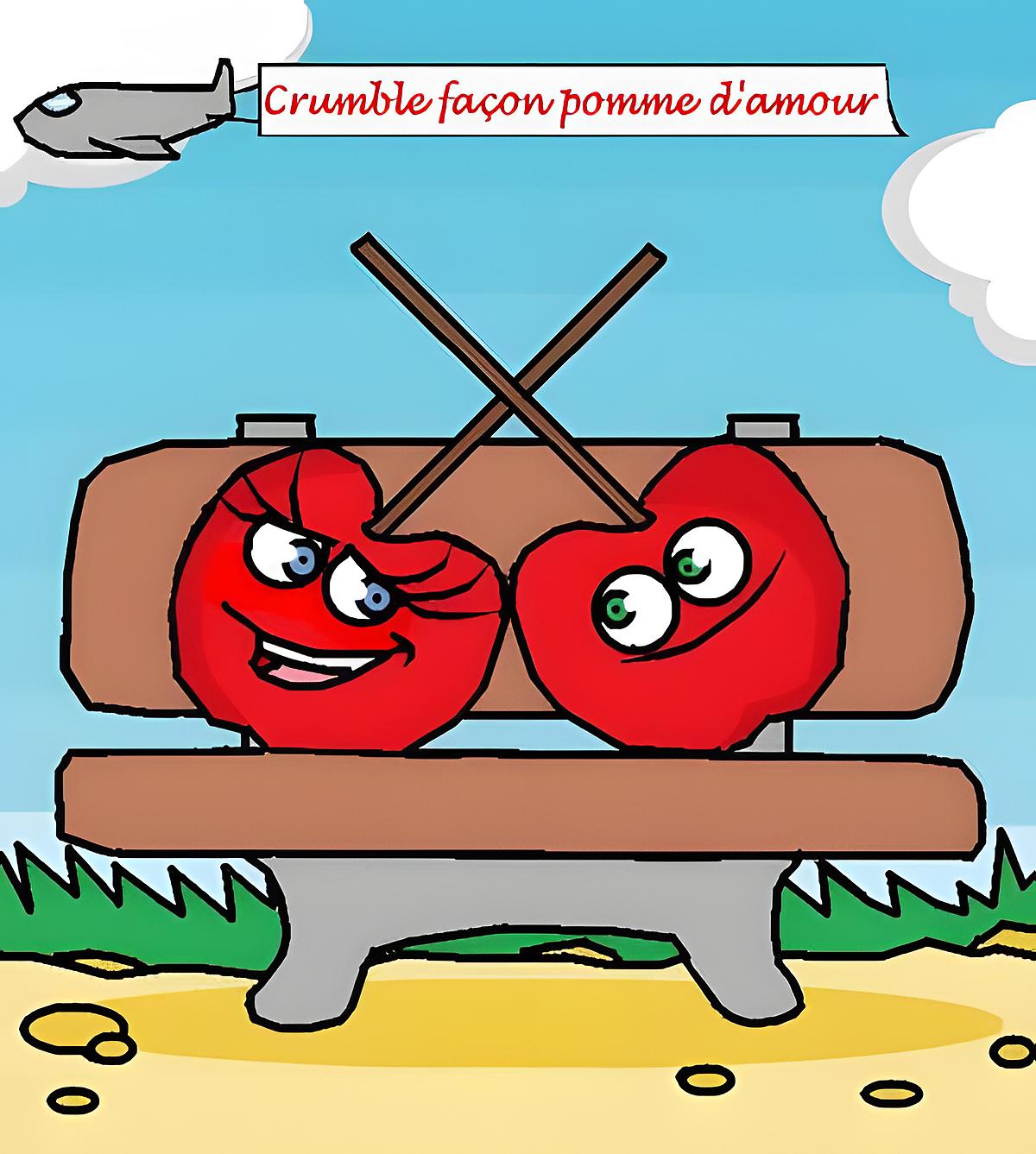 recette Crumble façon pomme d'amour