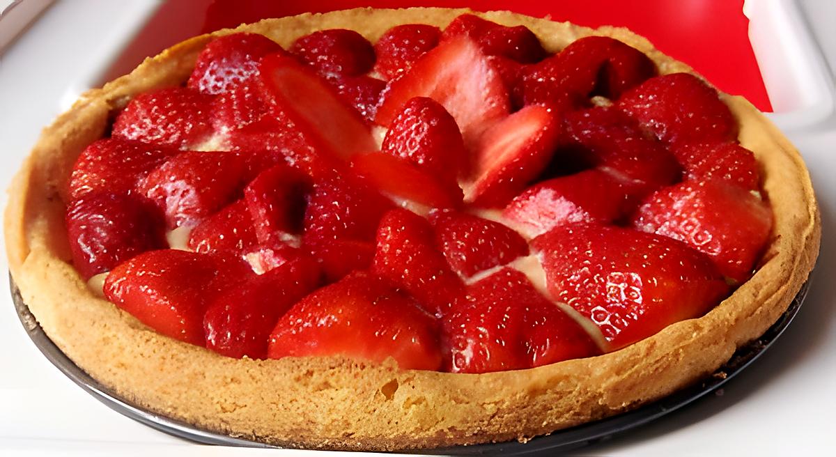 recette TARTE DE SABLE BRETON AUX FRAISES ET A LA CREME DE CITRON