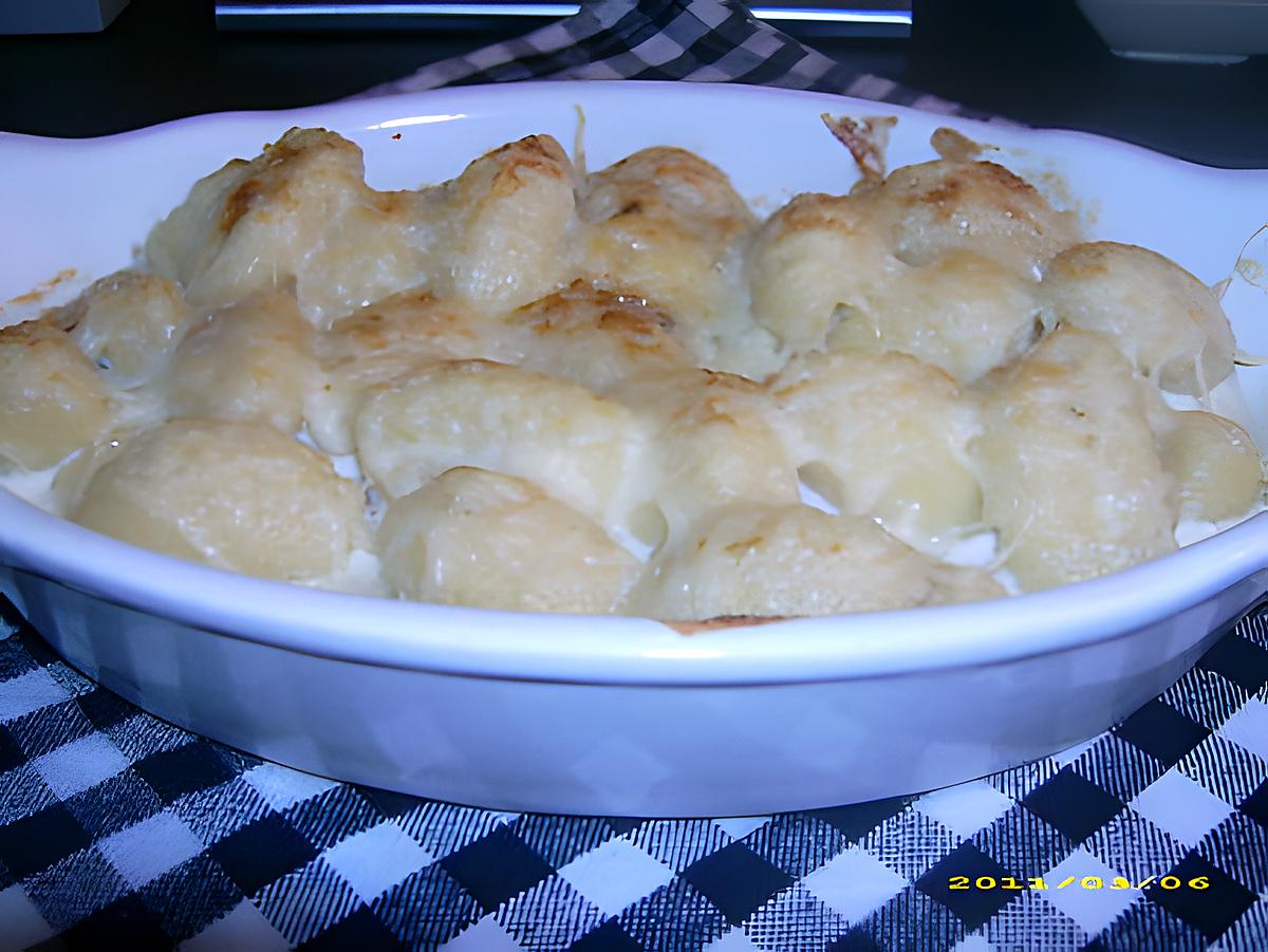 recette gratiné de gnocchis au roquefort