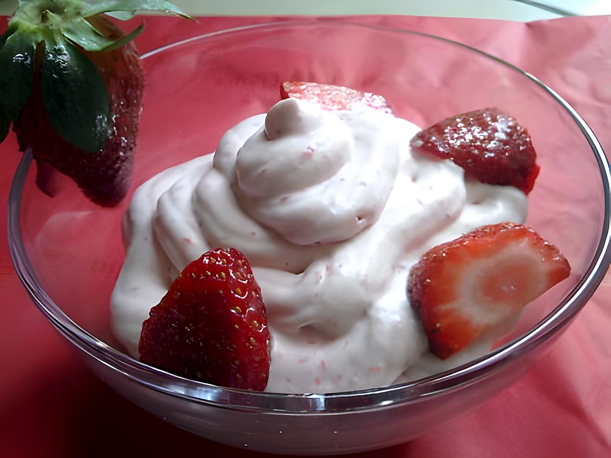 recette Mousse chantilly à la fraise