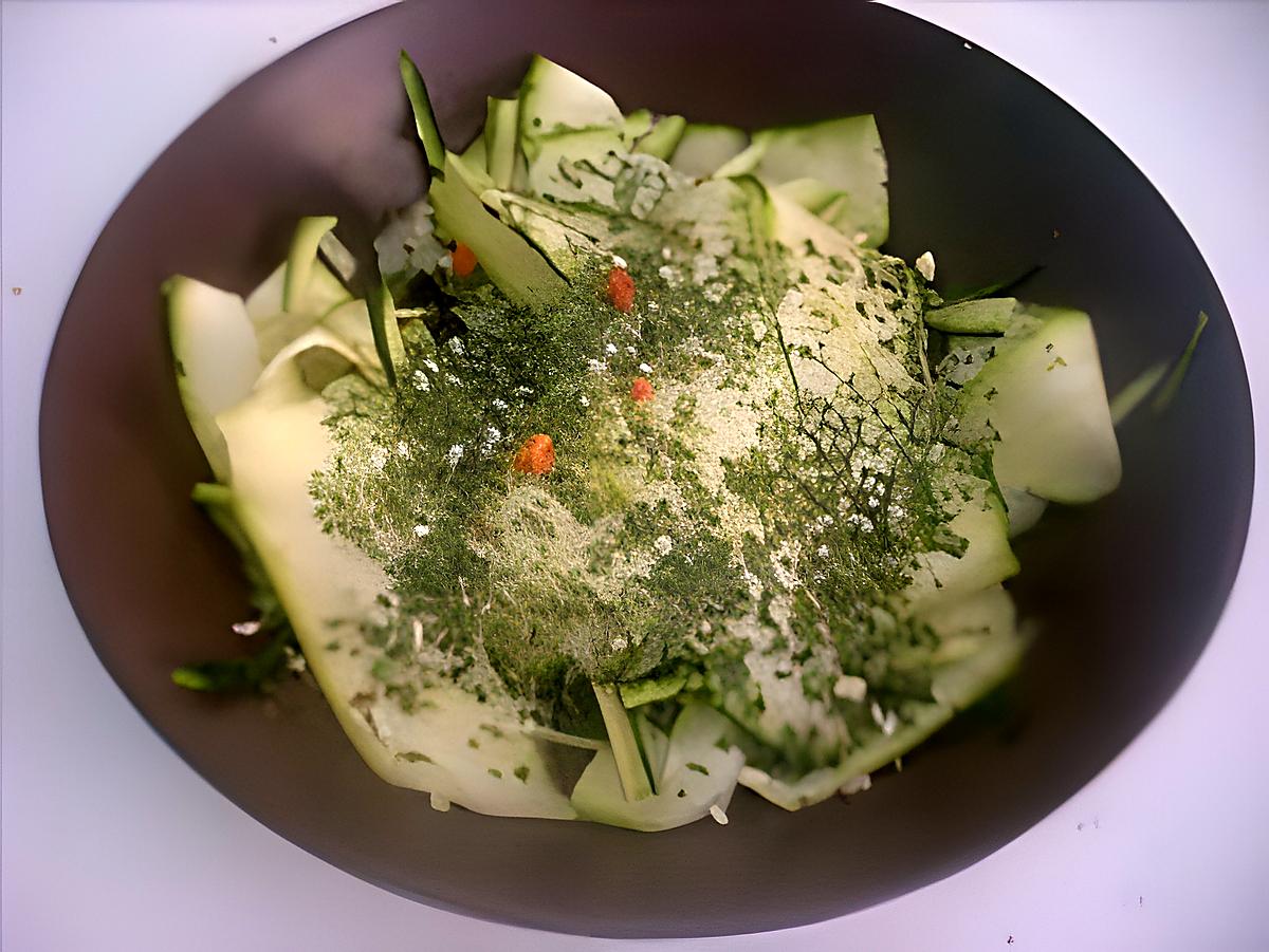 recette tagliatelle de courgette en salade