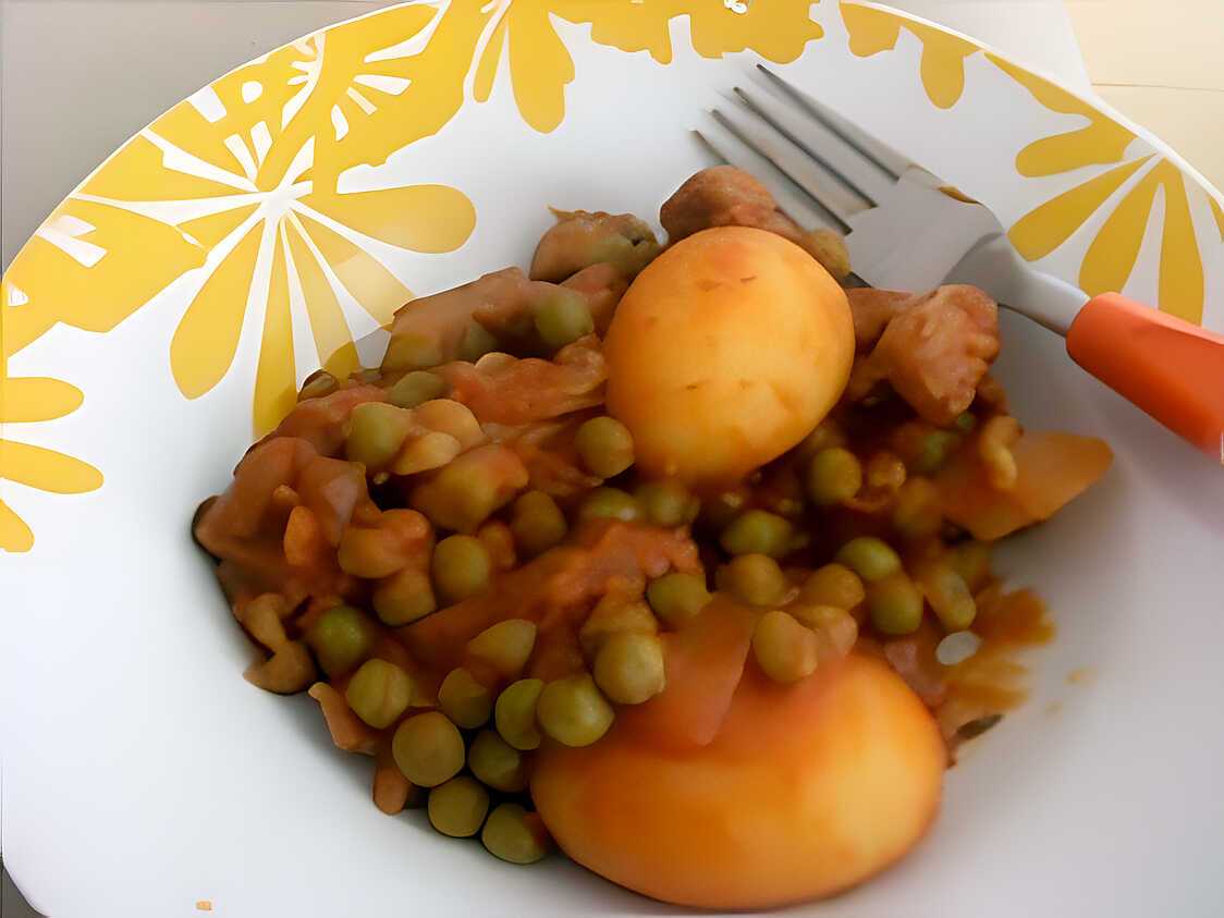 Recette de Veau petit pois pommes de terre