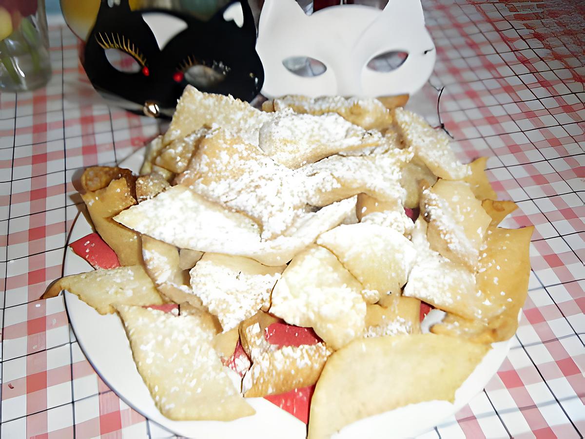 recette "MERVEILLES" pour mardi gras