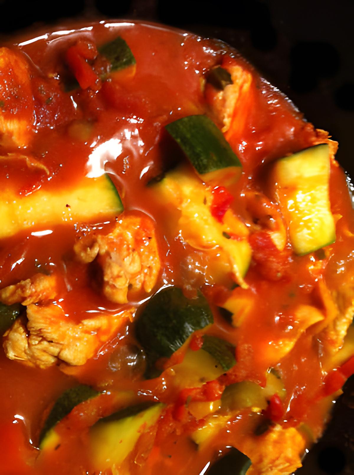 recette Poulet Basquaise aux courgettes 0% MG