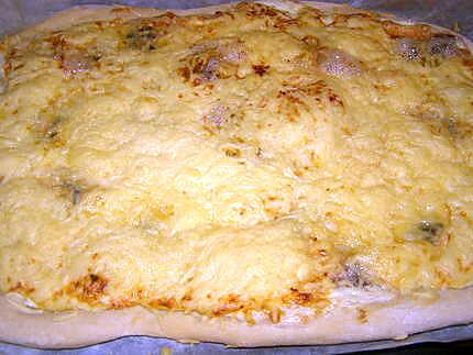 recette pizza au saumon