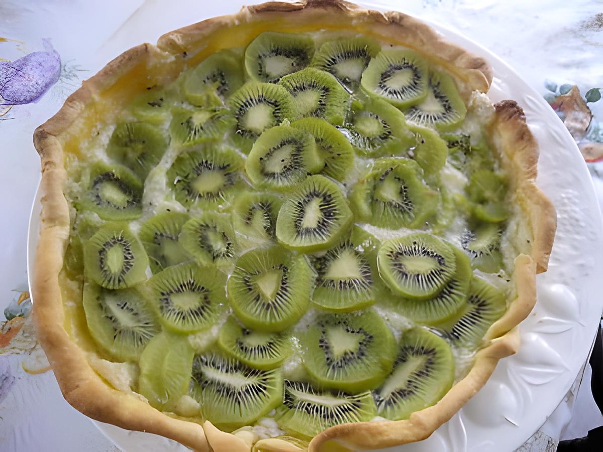 recette TARTE AUX KIWIS A LA CREME D'AMANDE