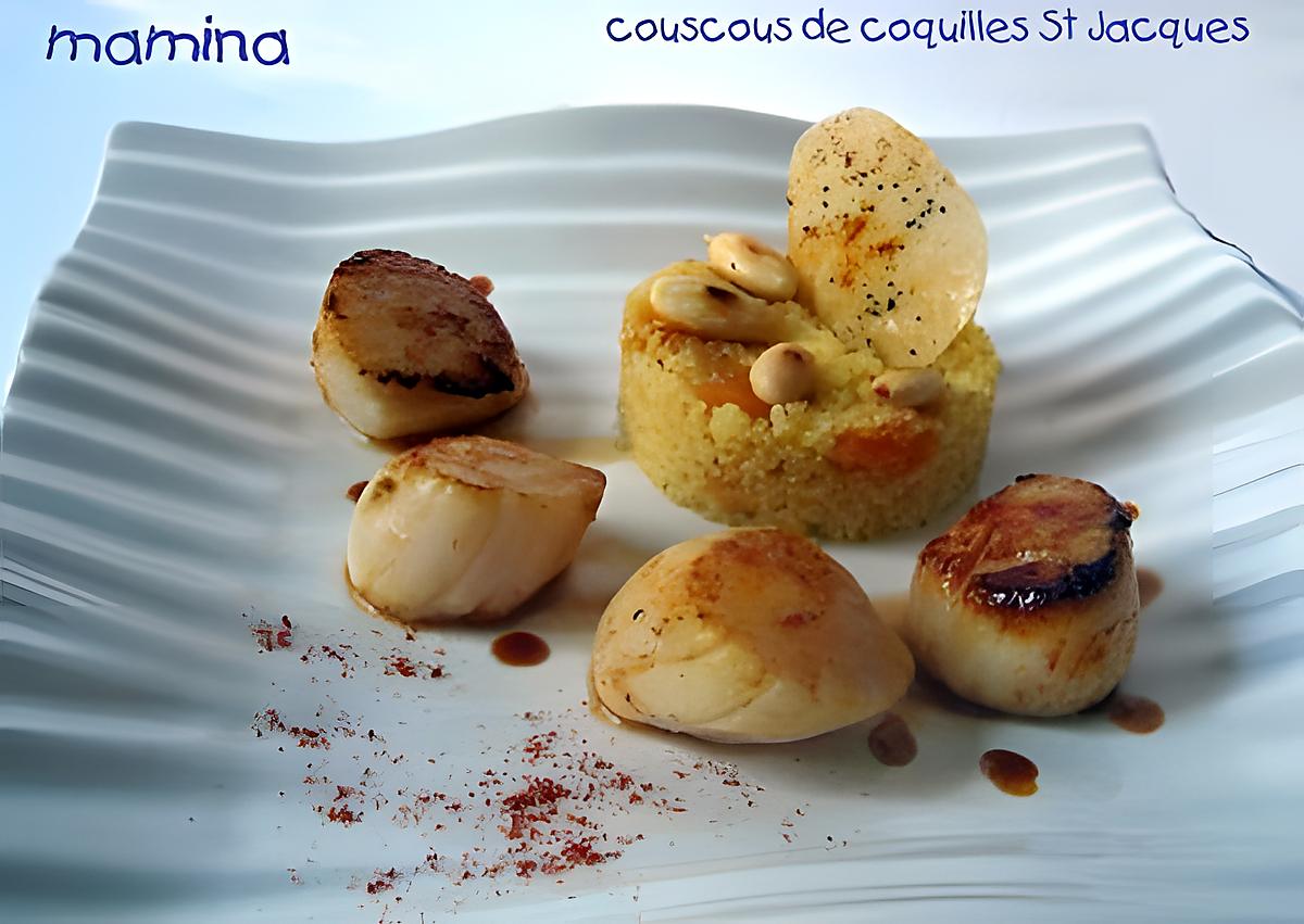 recette COUSCOUS DE COQUILLES SAINT JACQUES