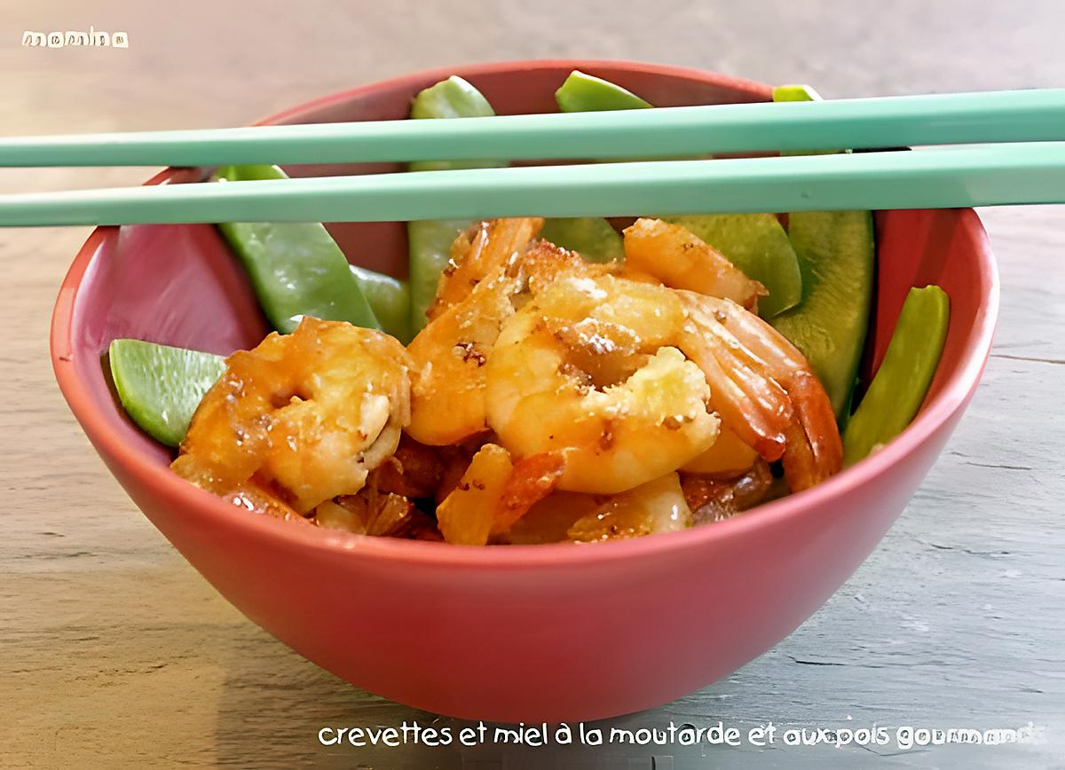 recette CREVETTES AU MIEL ET A LA MOUTARDE