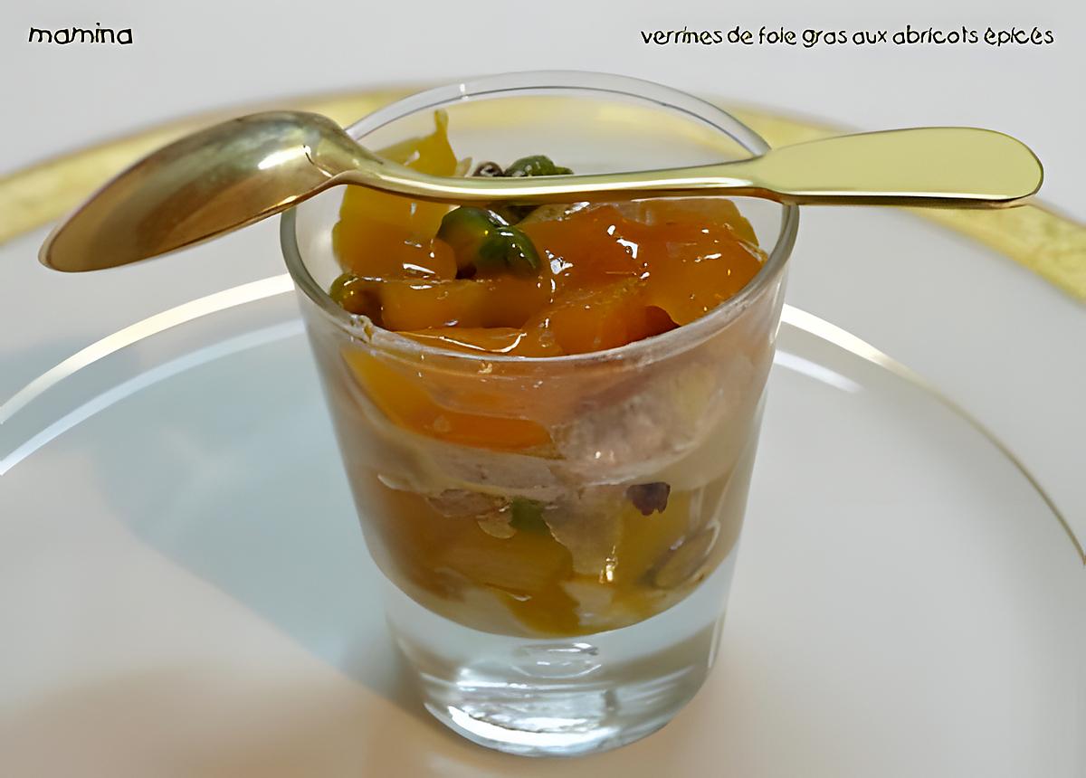 recette VERRINES DE FOIE GRAS AUX ABRICOTS EPICES