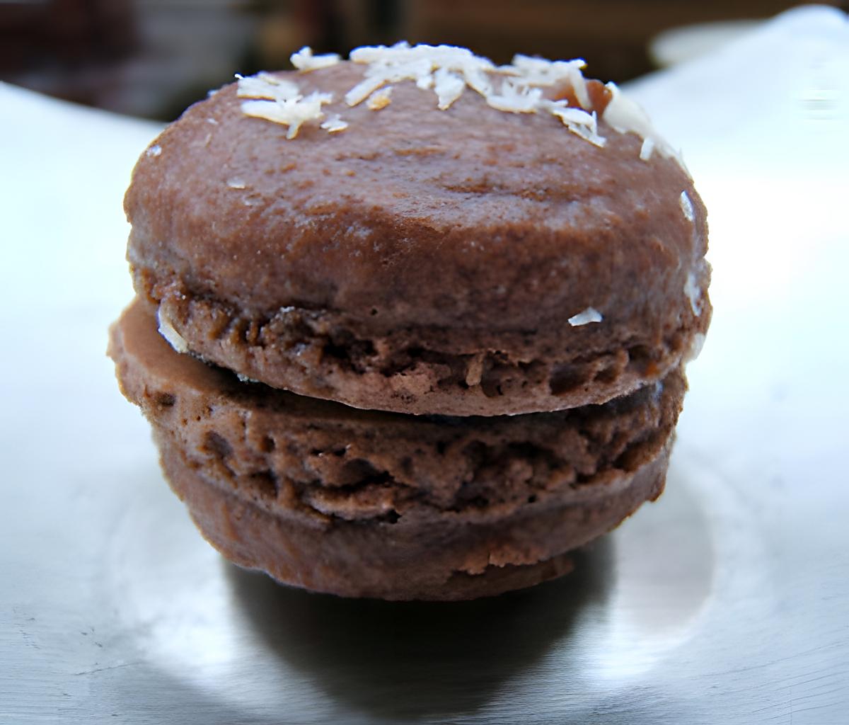 recette macaron chocolat & noix de coco