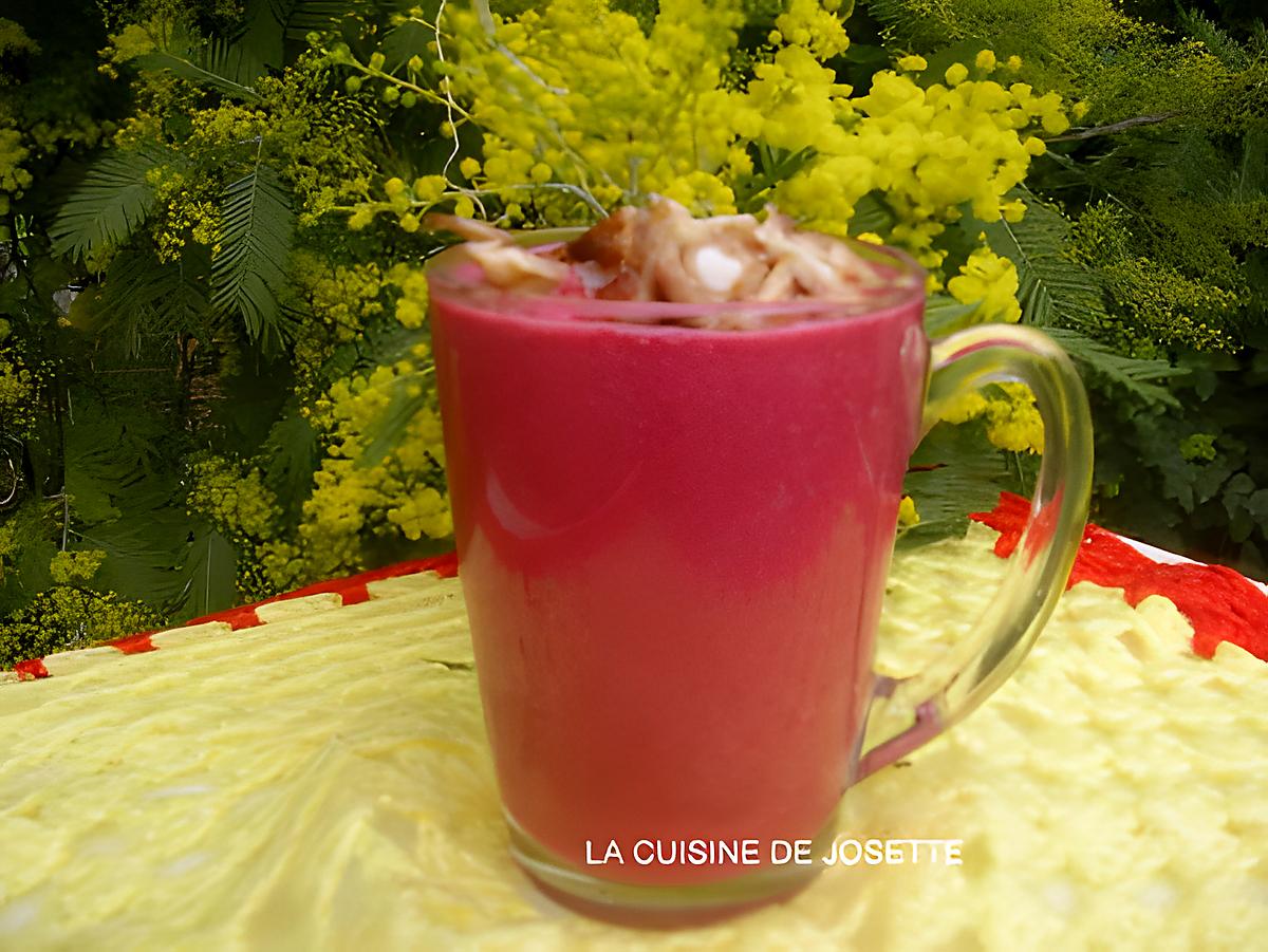 recette gaspacho de betteraves au cumin et crème