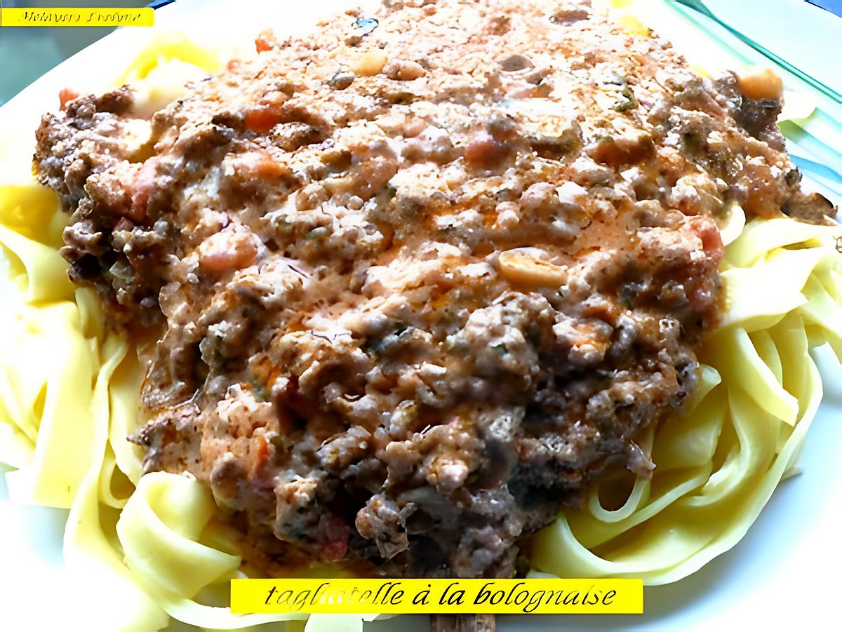 recette tagliatelle à la bolognaise