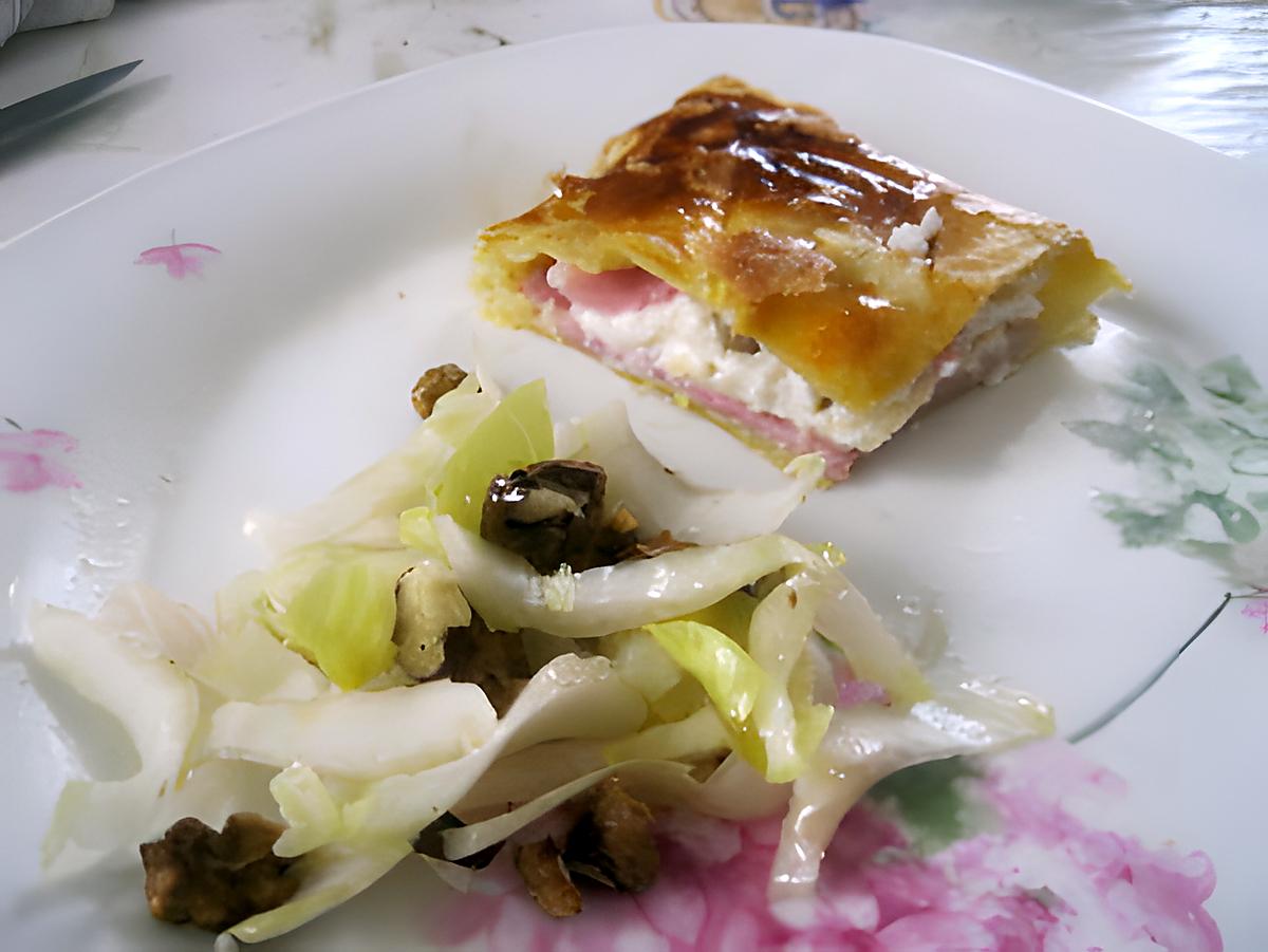 recette FEUILLETE JAMBON FROMAGE