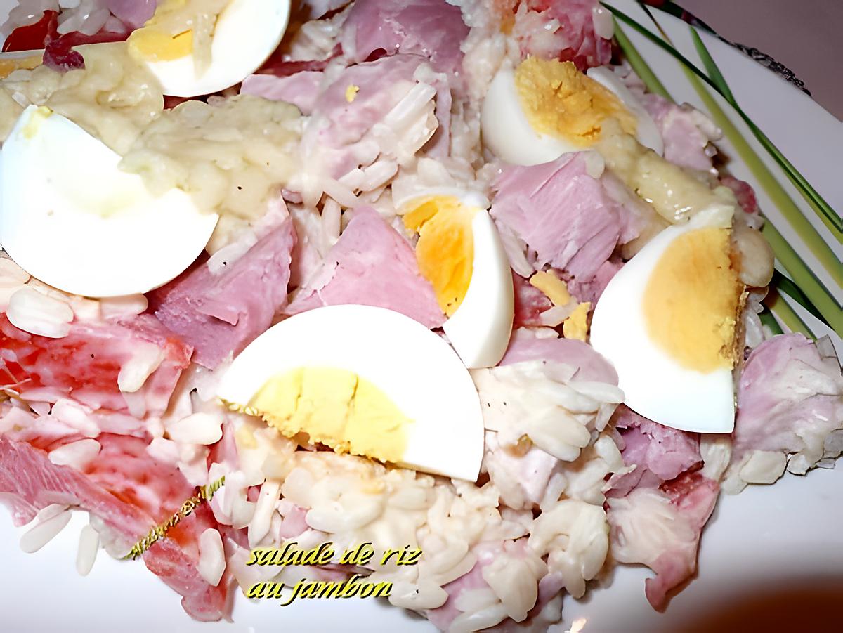 recette salade de riz au jambon