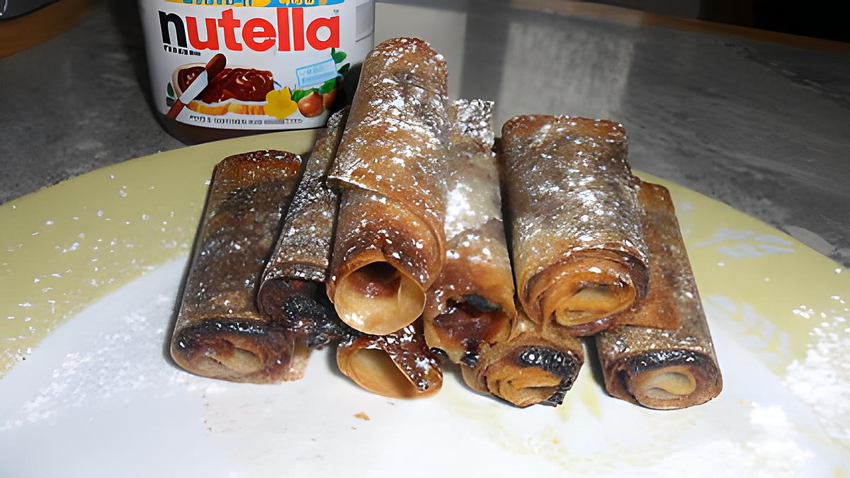 recette Petits roulés au nutella