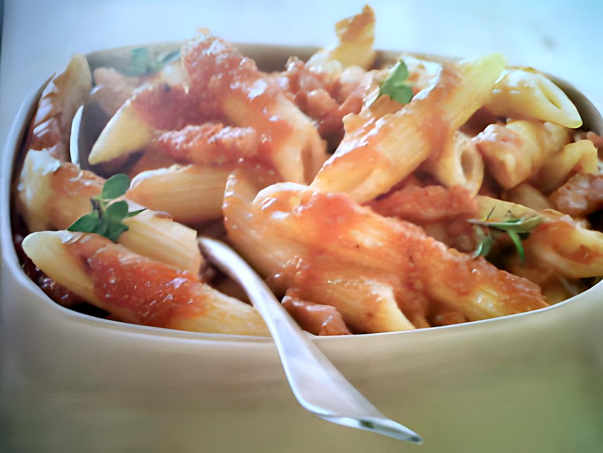 recette penne à la tomate