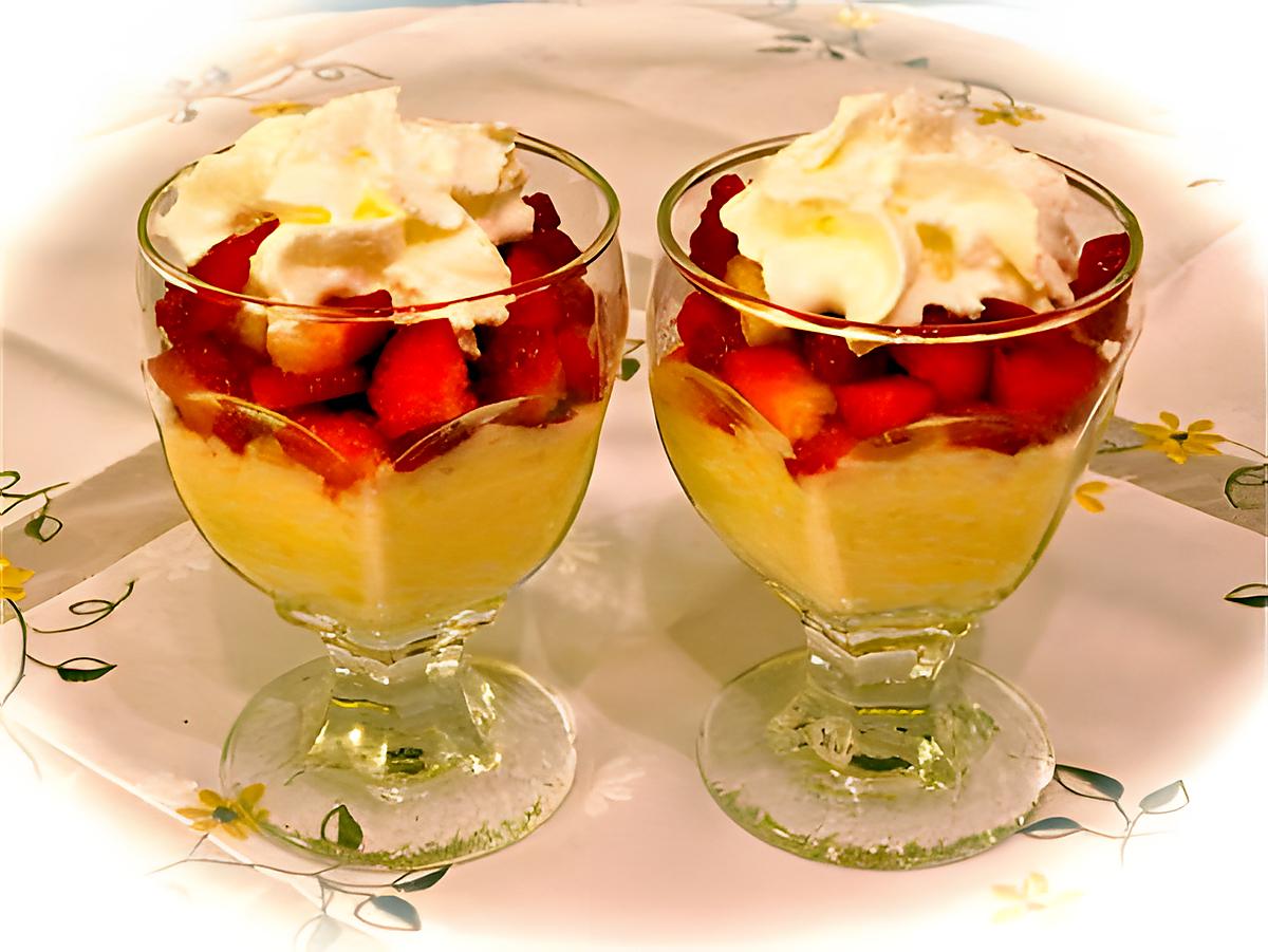 recette COUPE GATEAU DE RIZ ET FRAISES