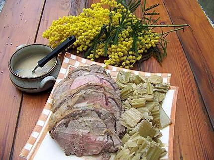 recette Roti de veau aux cardons à la cocotte