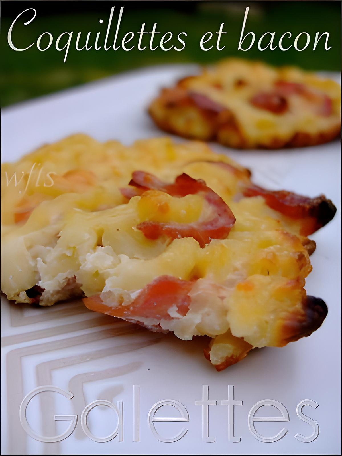 recette Galettes de coquillettes au bacon