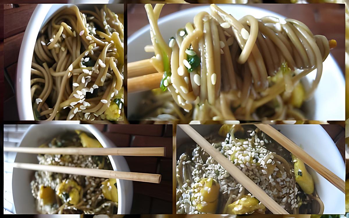 recette Noulles Soba au poulet sauté