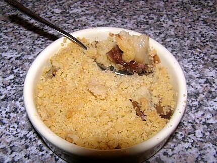 recette crumble poire praline