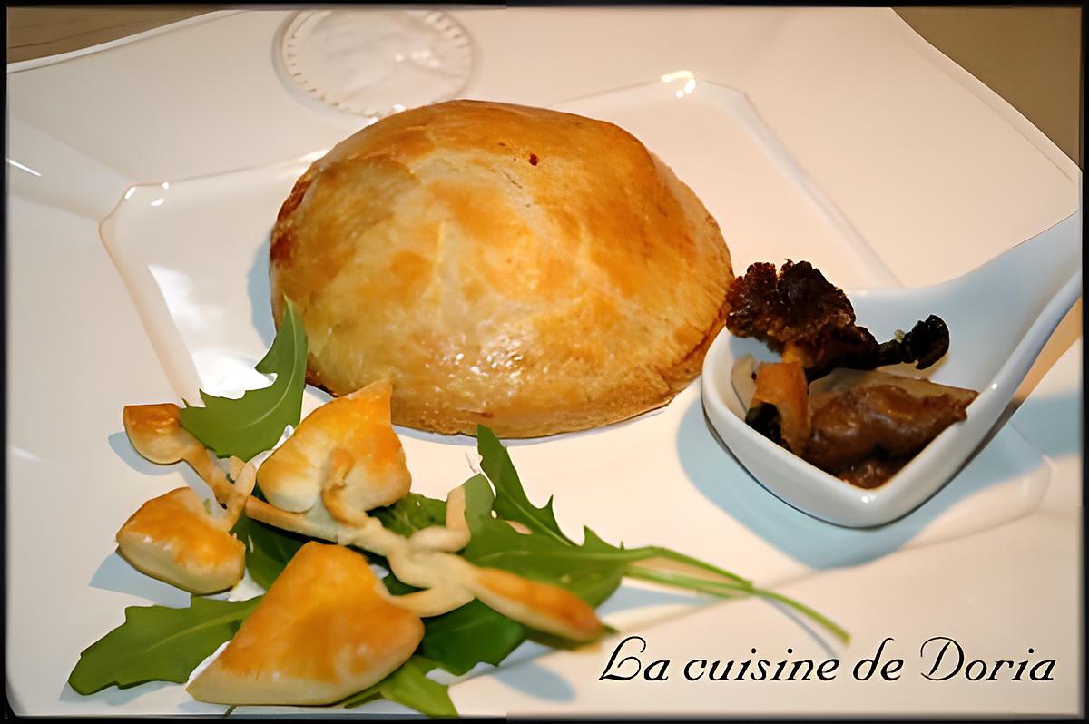 recette Tourte à la noix de Saint-Jacques et champignons des bois