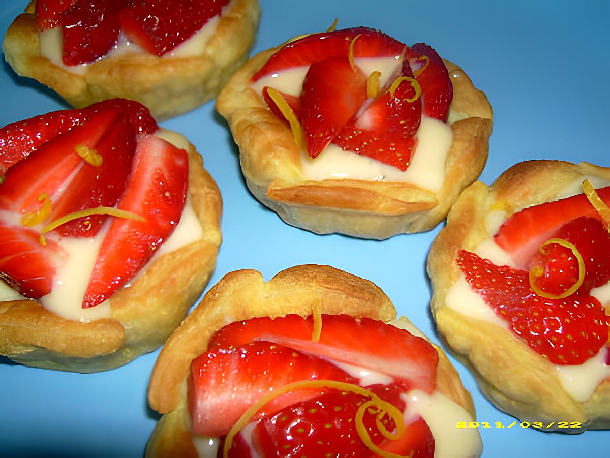 recette tartelettes aux fraises et zestes de citron