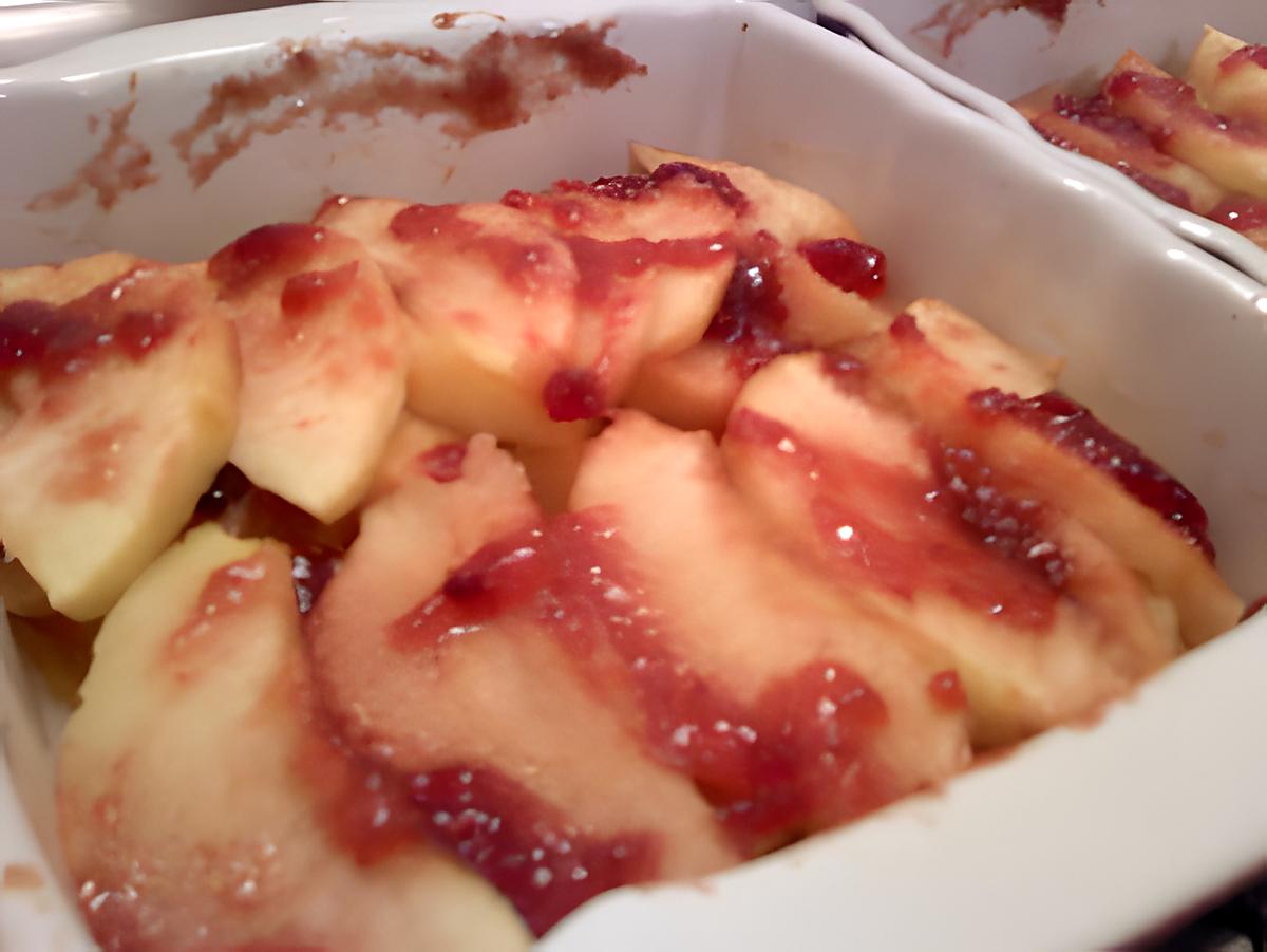 recette Gratin de pomme et confiture