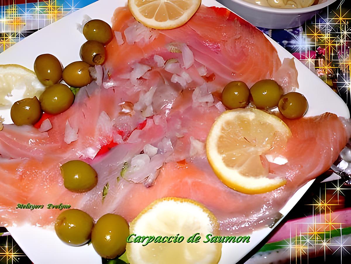 recette Carpaccio de saumon