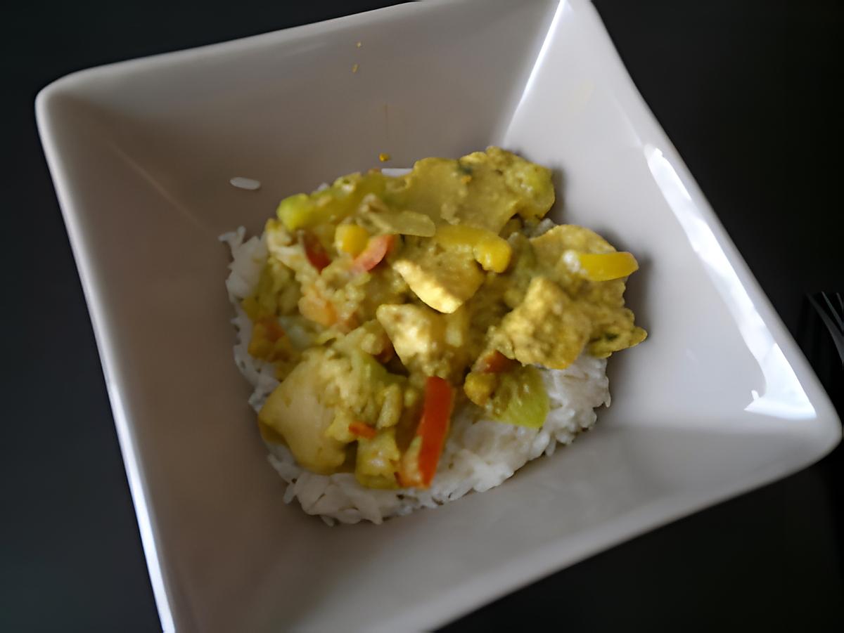 recette Poulet a l'indienne tres rapide