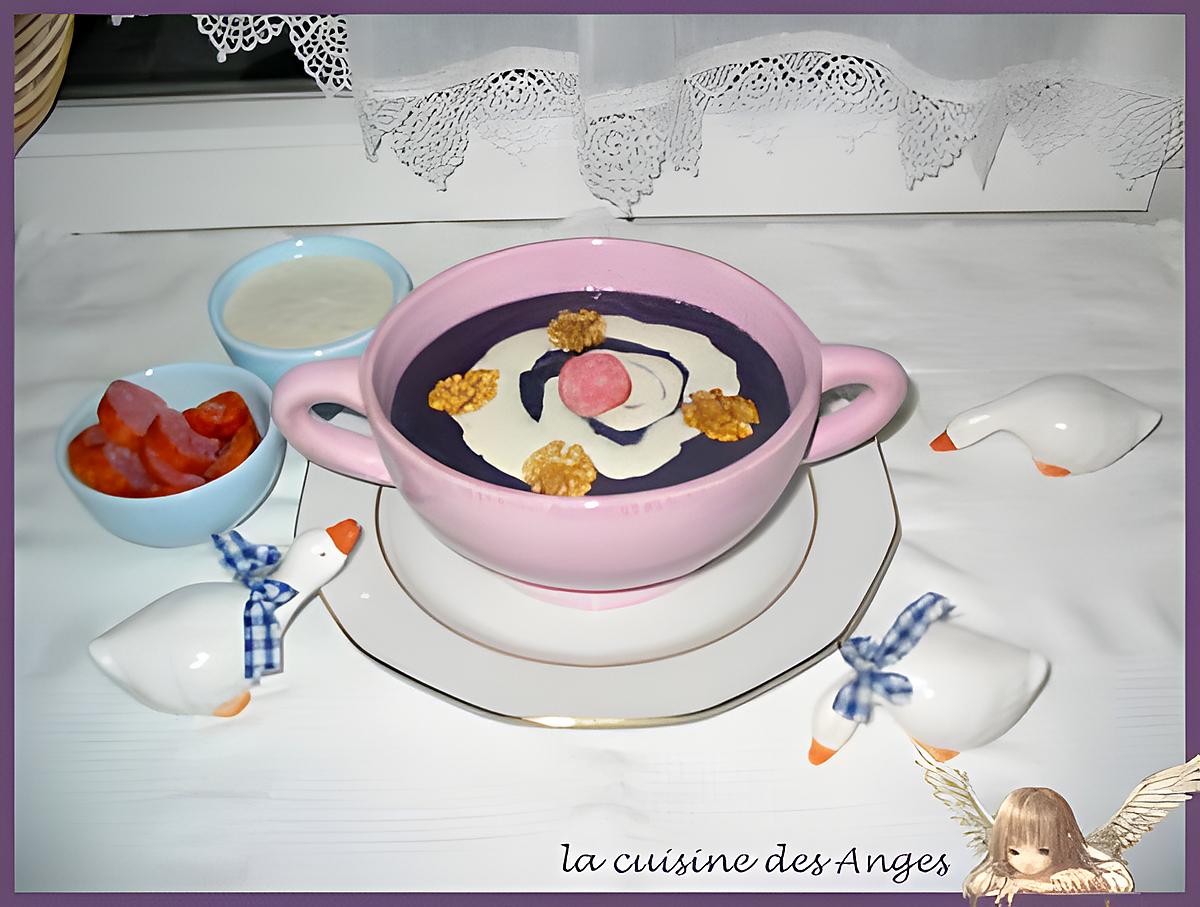 recette Velouté Violet et sa Petite Crème Gourmande