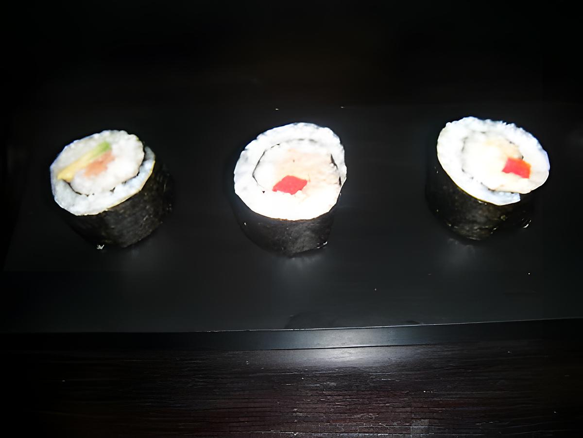 recette MAKI saumon, thon, avocat et crevette