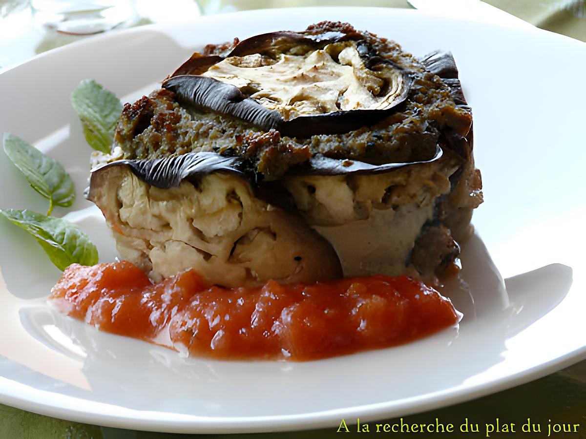 recette Charlotte d'agneau aux aubergines