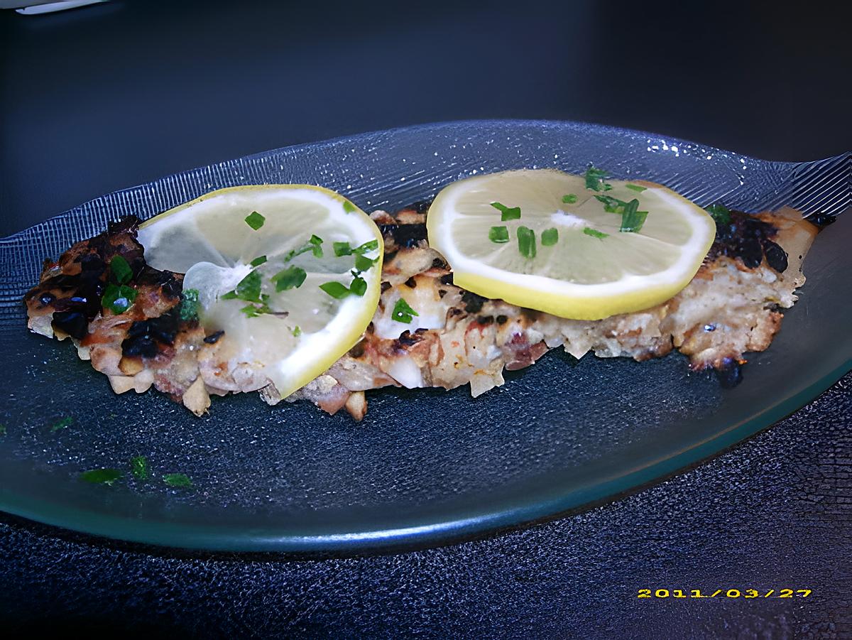 recette filet de merlan en croute d'amandes